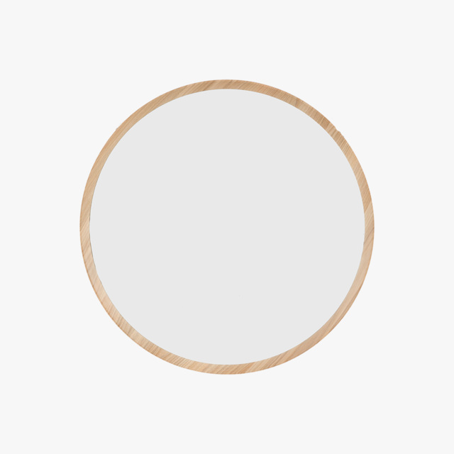 Visby Round Mirror in Oak
