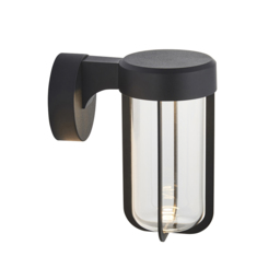 Wyatt LED Industrial Wall Lamp in Matt Black