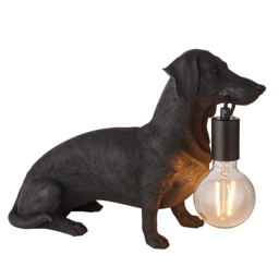 Dachshund Table Lamp in Matt Black