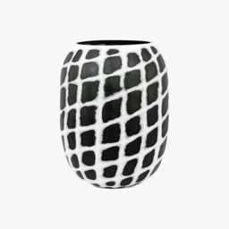Alba Handblown Carved Mono Glass Vase, Large