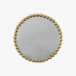 Bead-utiful Round Mirror in Gold