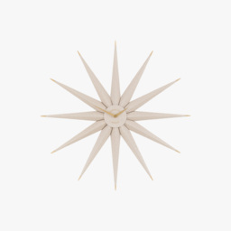 Stellar Star Clock in Light Grey