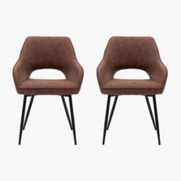 Tova Dining Chair in Brown, Set of 2