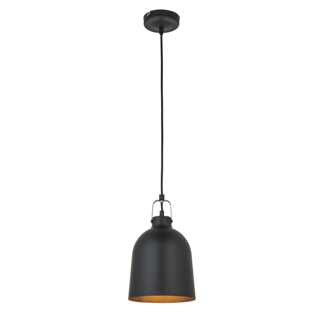 Lochan Pendant in Matt Black and Aged Pewter