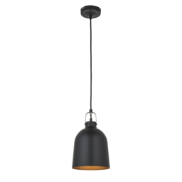 Lochan Pendant in Matt Black and Aged Pewter