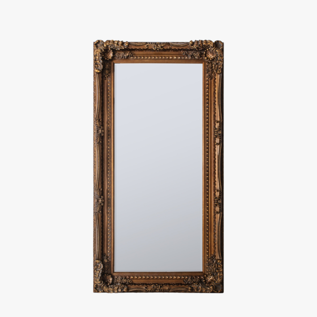 Victoria Standing Mirror in Gold