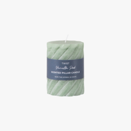Entwine Pillar Candle in Sage Small Pack of 2