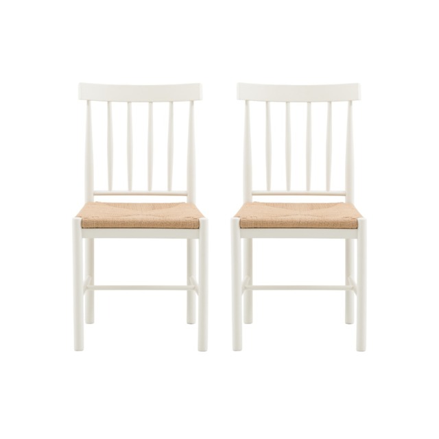 Harvest Dining Chair in White, Set of 2