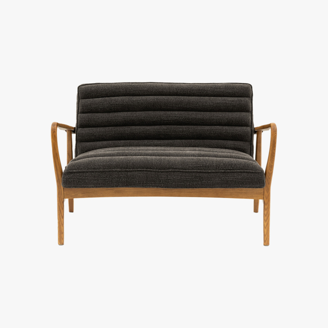 Scott Two-Seater Boucle Sofa in Charcoal