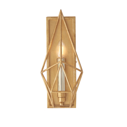 Sansa Geometric Wall Light in Gold and Silver Leaf