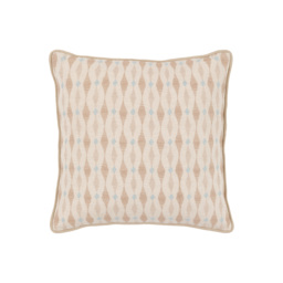 Bria Ikat Embroidered Cushion in Natural