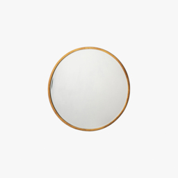 Newport Round Mirror in Antique Gold, Small