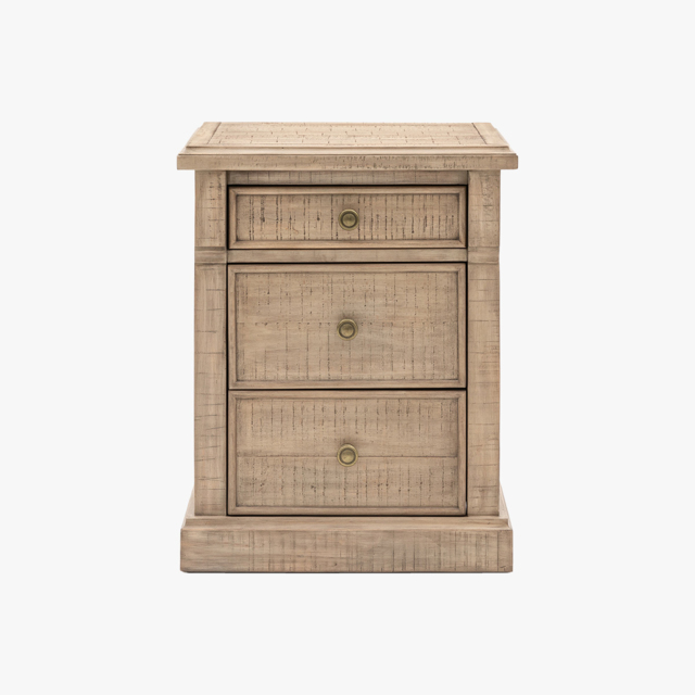 Heirloom 3 Drawer Bedside Table