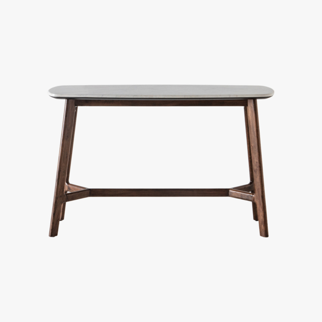 Palma Acacia and Marble Console Table
