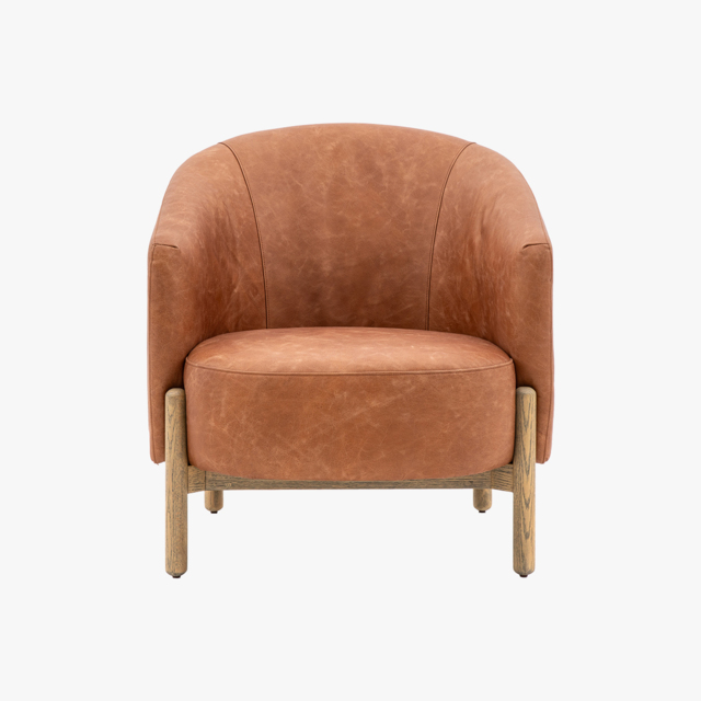 Relaxer Armchair in Vintage Brown Leather