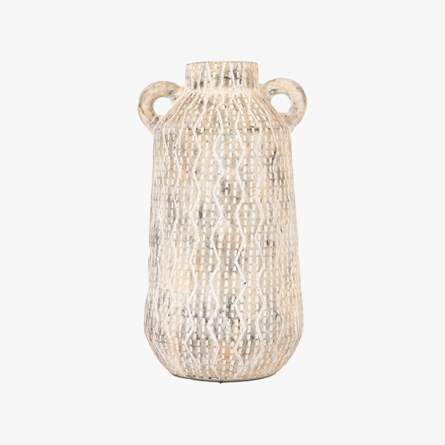 Tala Vase in Earthy White - Medium