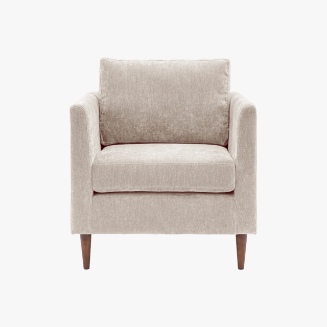 Sloucher Armchair in Light Grey
