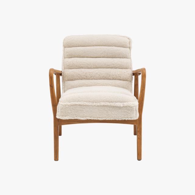 Scott Armchair in Cream Sheepskin