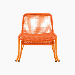 Take-a-break Outdoor Lounge Chair with Footstool in Orange