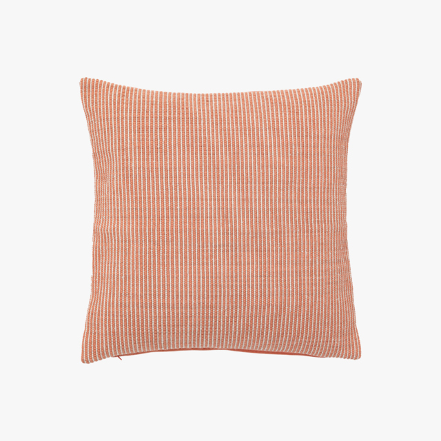 Aluna Pinstripe Cushion in Apricot