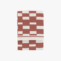 Geo Knitted Throw in Nutmeg
