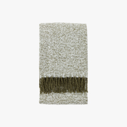 Idle Herringbone Throw in Olive