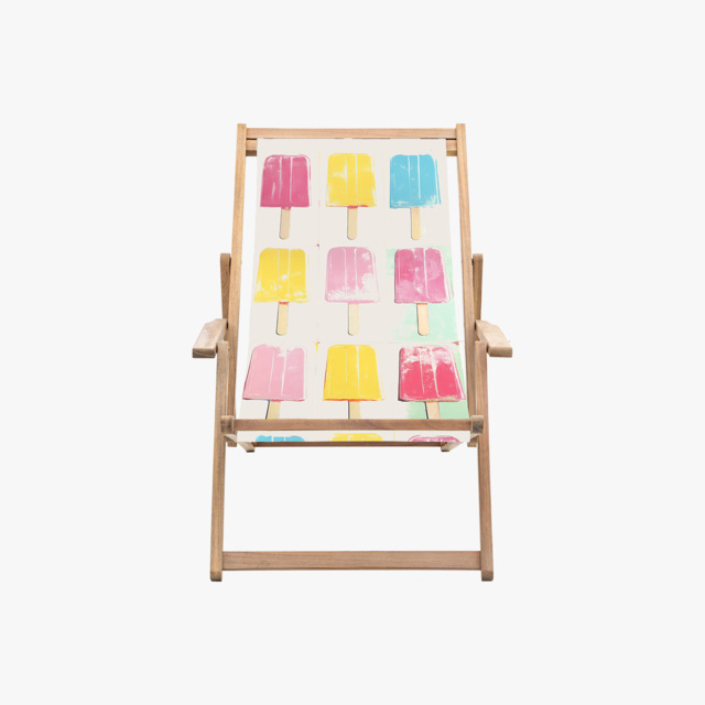 Rest-Easy Deck Chair in Ice Lolly Print
