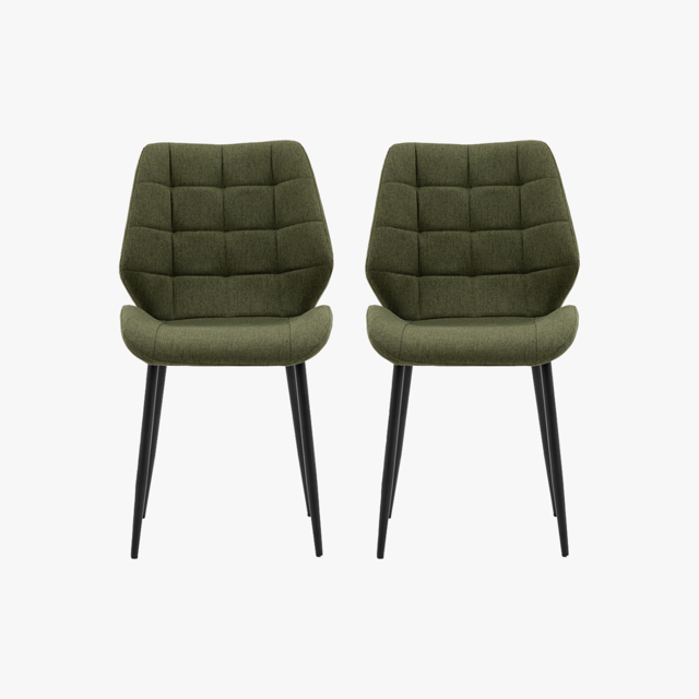 Hallen Dining Chair in Bottle Green - Set of 2
