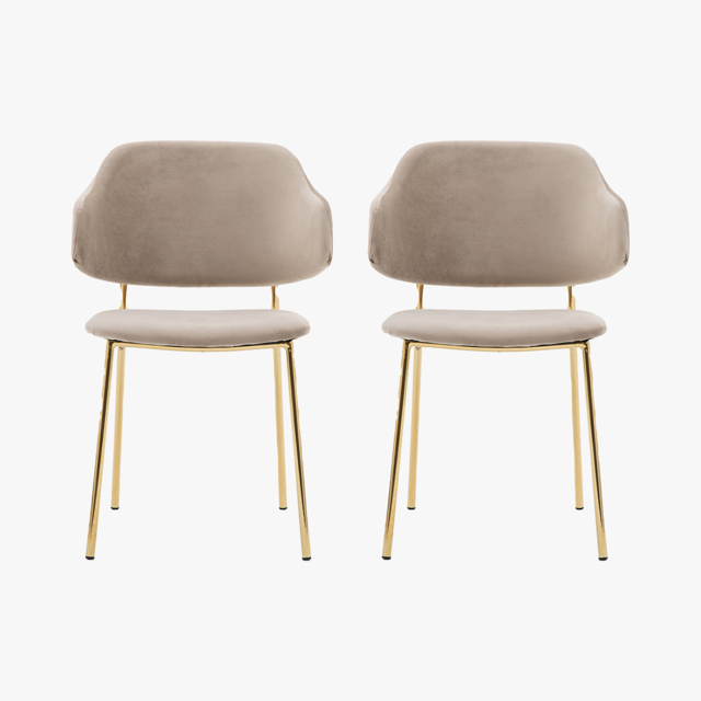 Ritzy Dining Chair in Taupe - Set of 2
