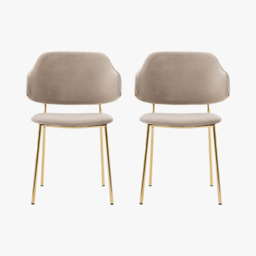 Ritzy Dining Chair in Taupe - Set of 2