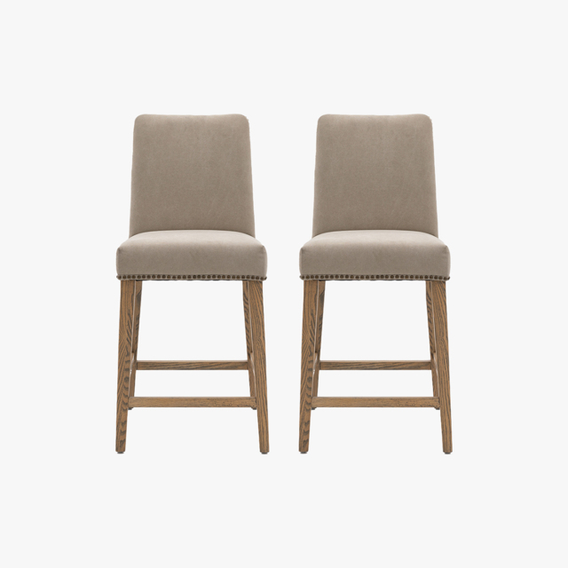 Fergus Bar Stool in Cement - Set of 2