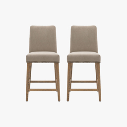 Fergus Bar Stool in Cement - Set of 2