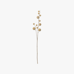 Lazni Taupe Pom Pom Spray Stem, Set of Six