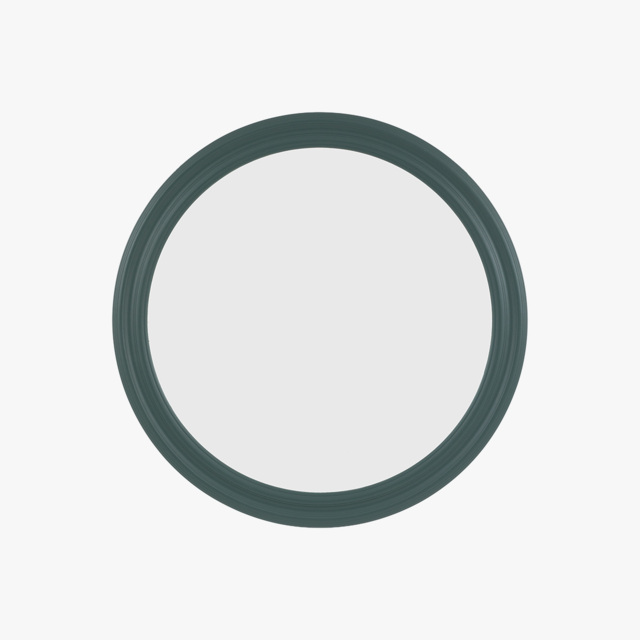 Orelia Round Mirror in Green, Large