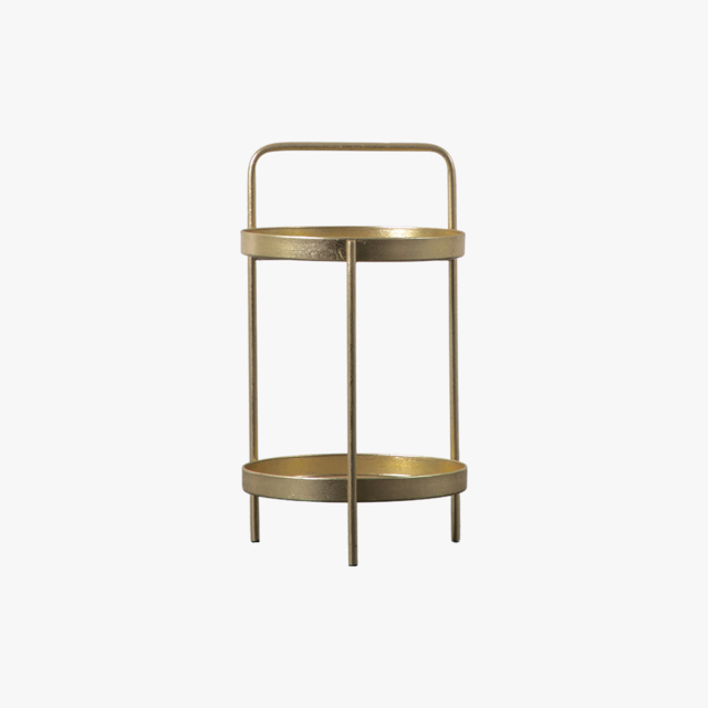 Decker Side Table in Gold
