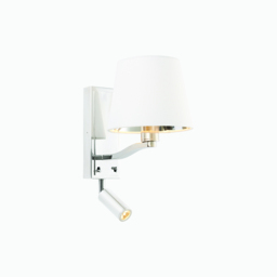 Tristan Silver Wall Lamp with Focus Light