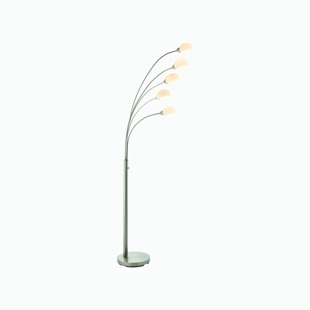 Arved Nickel 5 Arm Floor Lamp