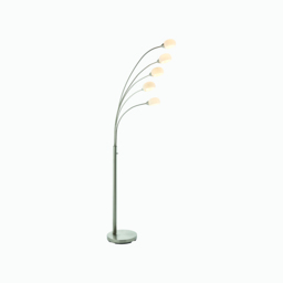 Arved Nickel 5 Arm Floor Lamp