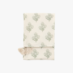 Meadow Floral Throw in Sage