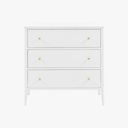 Ardena 3 Drawer Chest of Drawers in White