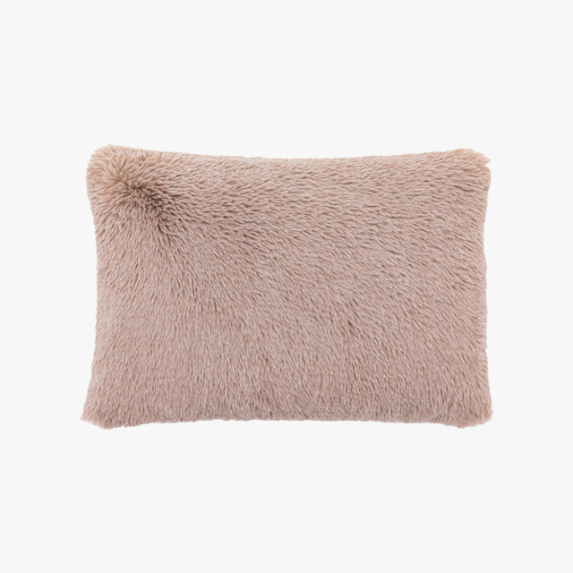 Snug Rectangle Fur Cushion in Natural