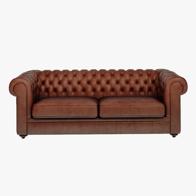 Belmont 3 Seater Sofa in Vintage Brown Leather
