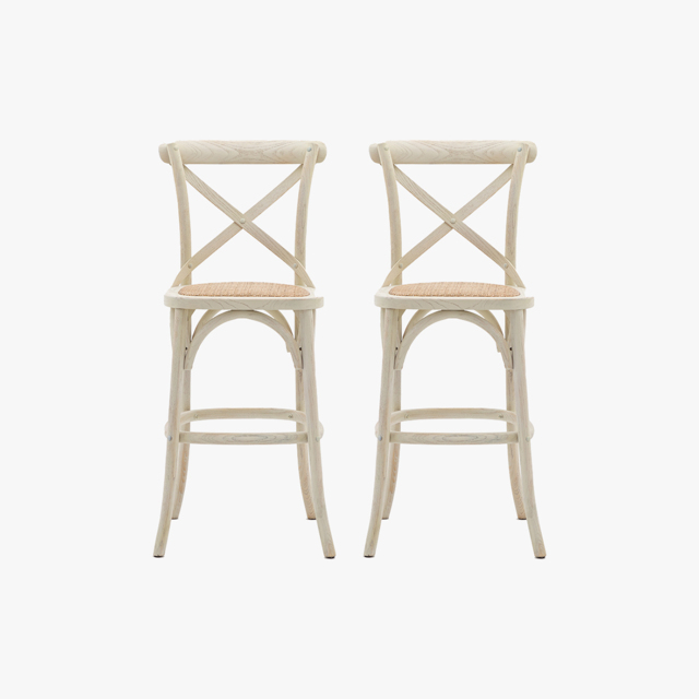 Theodore Barstool in White - Set of 2