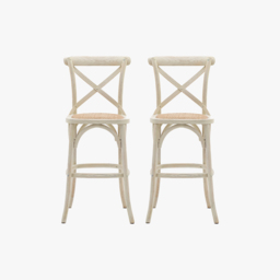 Theodore Barstool in White - Set of 2