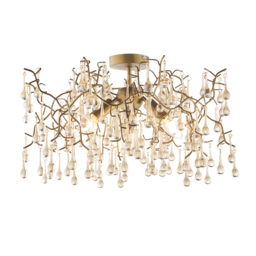 Ena Fixed Semi-Flush Ceiling Pendant in Gold