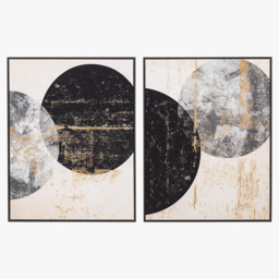 Eclipse Framed Canvas, Set of 2