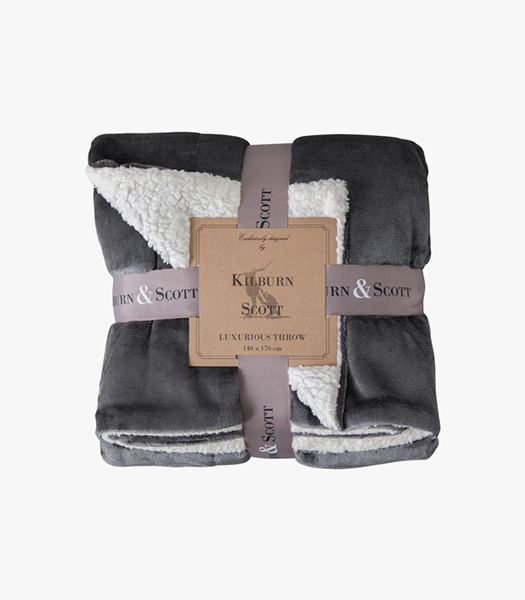 Wrap-Up Sherpa Throw in Grey