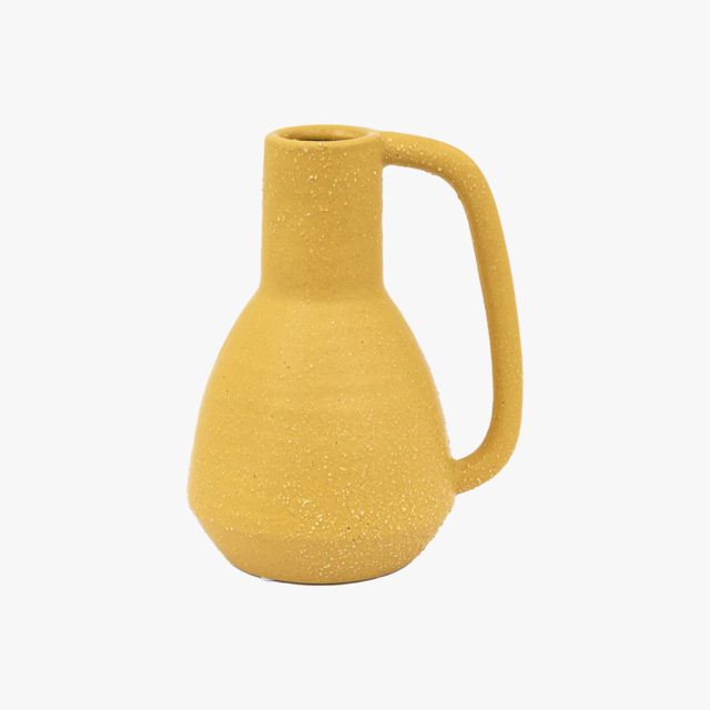 Monza Ceramic Vase in Mustard