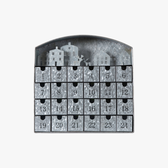 Dwell Cosy Village Advent Calendar in Metal