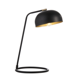 Bronx Table Lamp in Matt Black and Antique Brass